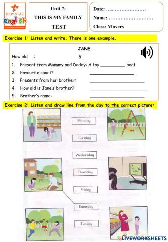 Movers- This is my family- TEST