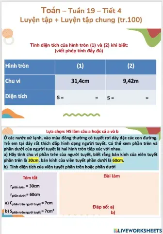 Luyện tập + Luyện tập chung