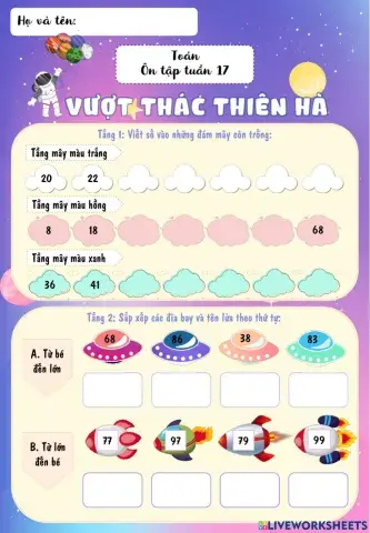 Bài tập cuối tuần 17-Toán