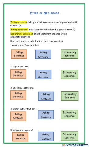 Types of Sentences
