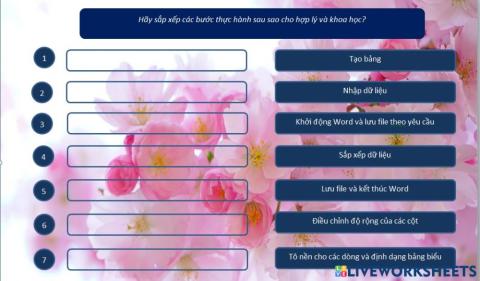 Bài tập sắp xếp