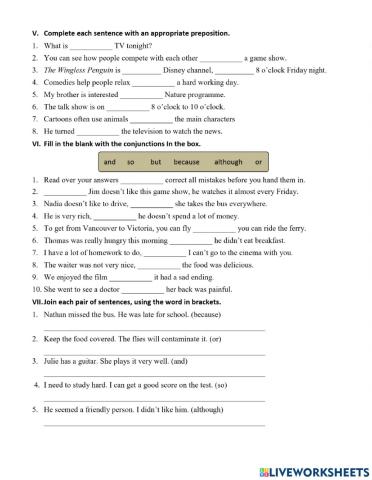 MLH6 - Unit 7 - Prepositions and Conjunction