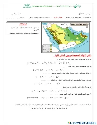 تضاريس دول مجلس التعاون الخليجي