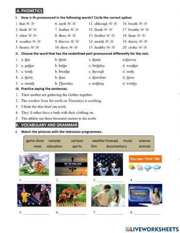MLH6 - Unit 7 - Phonetics & Vocab