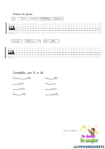 Orden frases h y ch
