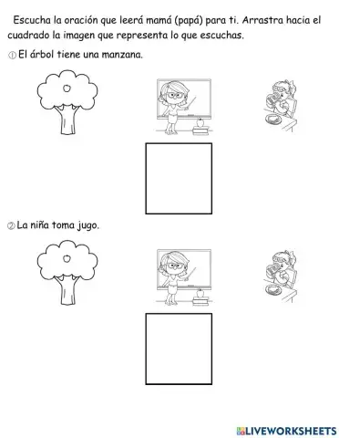 Escoge la imagen que muestra lo que escuchas.