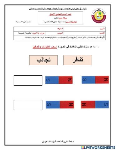 سلوك قطبي المغناطيس