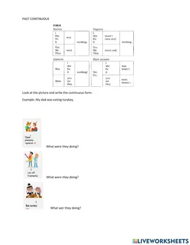 Past coninuous christmas