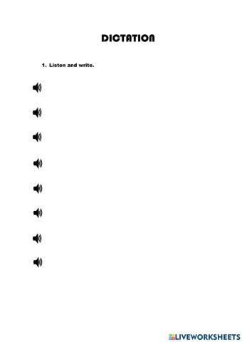 Dictation-directions