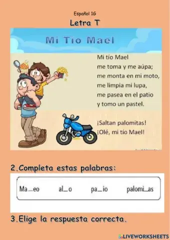 Español1G-Comprensión lectora T