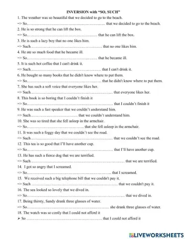 12- Inversion (so, such)