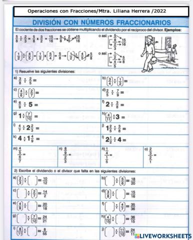 División de Fracciones