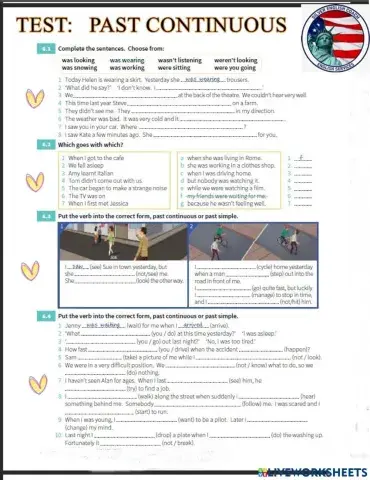 Test PAST continuous