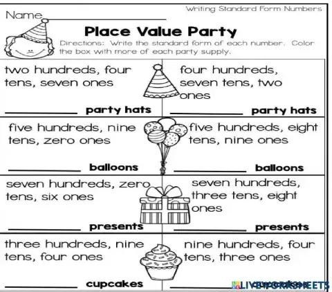 Place Value Word Problems