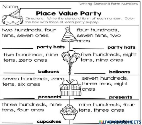 Place Value Word Problems