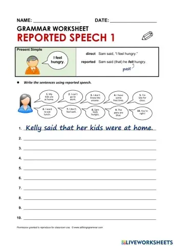 Reported speech