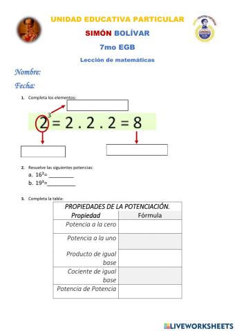 Potenciación y Radicación