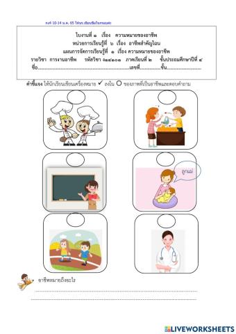 ความหมายของอาชีพ