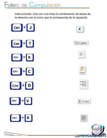 Combinaciones del teclado en Word