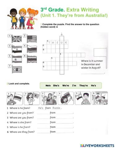 3rd Grade EXTRA WRITING Unit 1