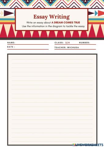 Essay Writing  - A Dream comes true