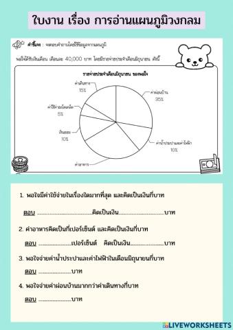 การอ่านแผนภูมิวงกลม