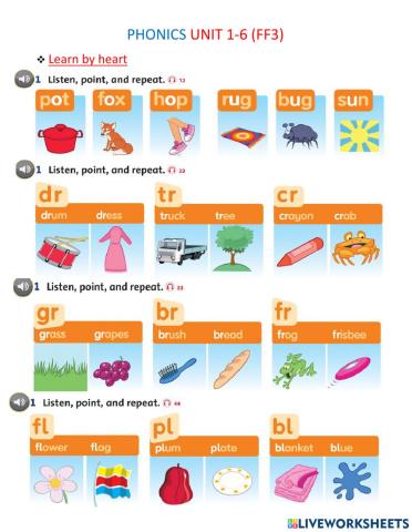 FF3 - Phonics Unit 1-6