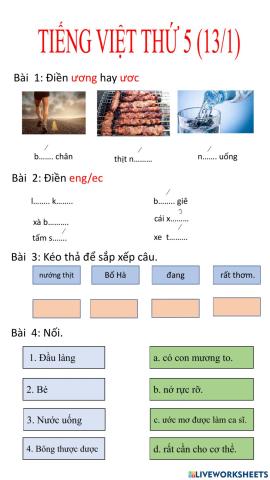 Tiếng Việt thứ 5(13-1)