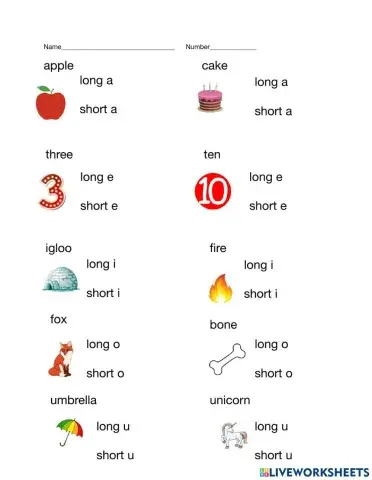 Vowel phonics