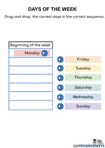 Days Of The Week 2