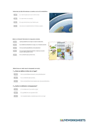 La atmósfera, el tiempo y el clima
