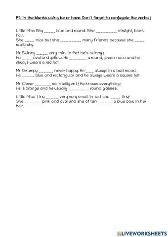 Mr Men and Little Misses