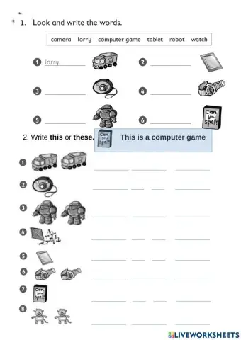 This these sentence writing 2