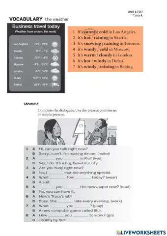 Present simple or Present Continuous
