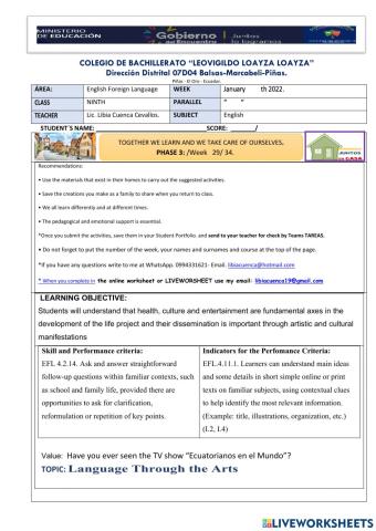 Language Through the Arts