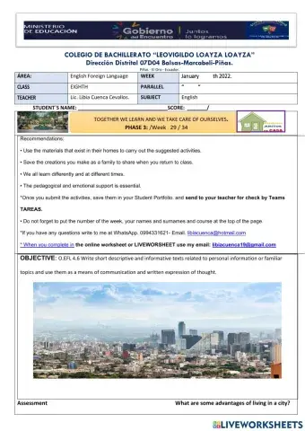 What are some advantages of living in a city?