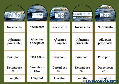 Principales ríos de españa