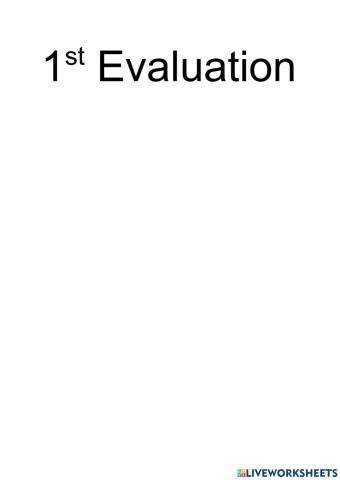 1st evaluation