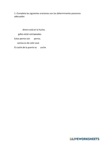 Determinantes posesivos