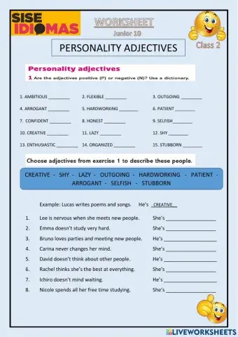 Personality Adjectives