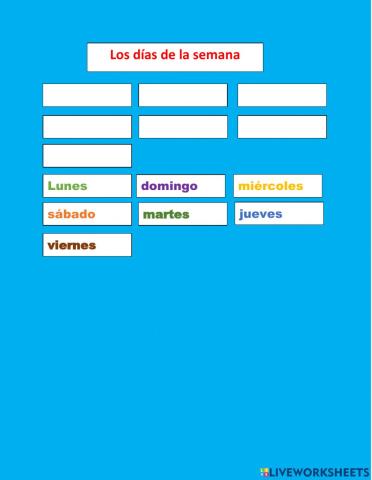 Los días de la semana