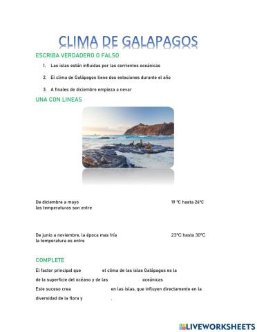 Clima de galapagos