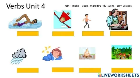 Unit 4 vocabulary verbs