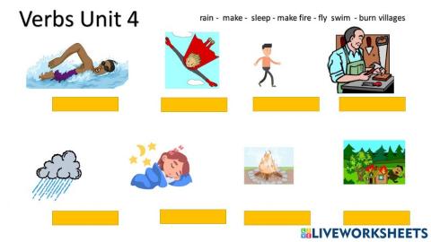 Unit 4 vocabulary verbs