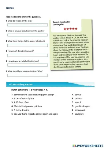 Reading -Tour of Street Art in Los Angeles