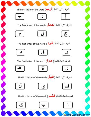 الحروف العربية