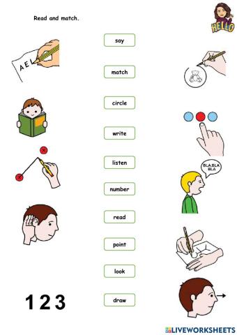 Verbs instructions match