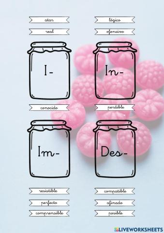 Prefijos i-, im-, in- y des-