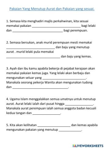 Pakaian menutup aurat