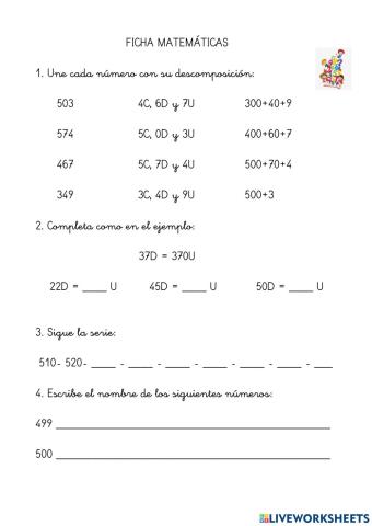 Ficha matemáticas
